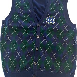 Notre dame cardigan sweater vest size large NWTs